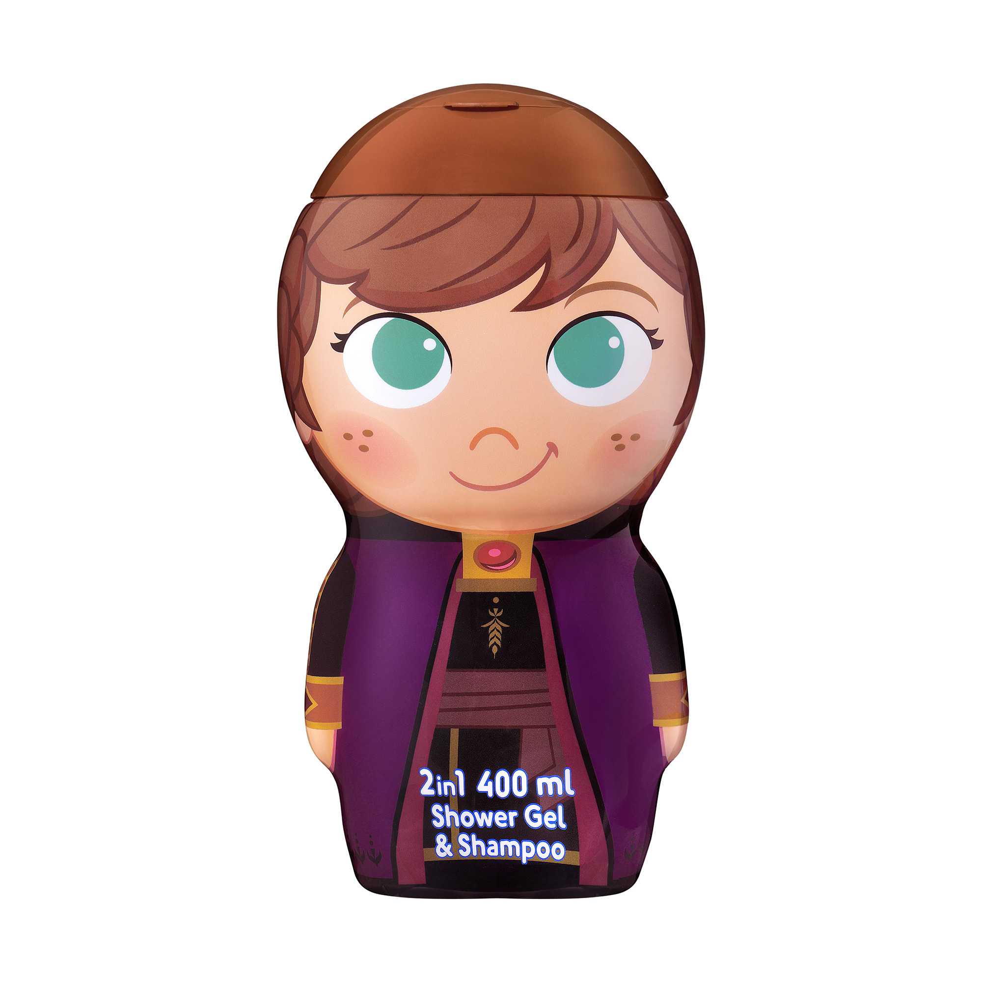 Дитячий шампунь-гель 2 в 1 для волосся та тіла Air-Val International Disney Frozen II 2 In 1 Shower &amp; Gel Shampoo Anna 2D, 400 мл