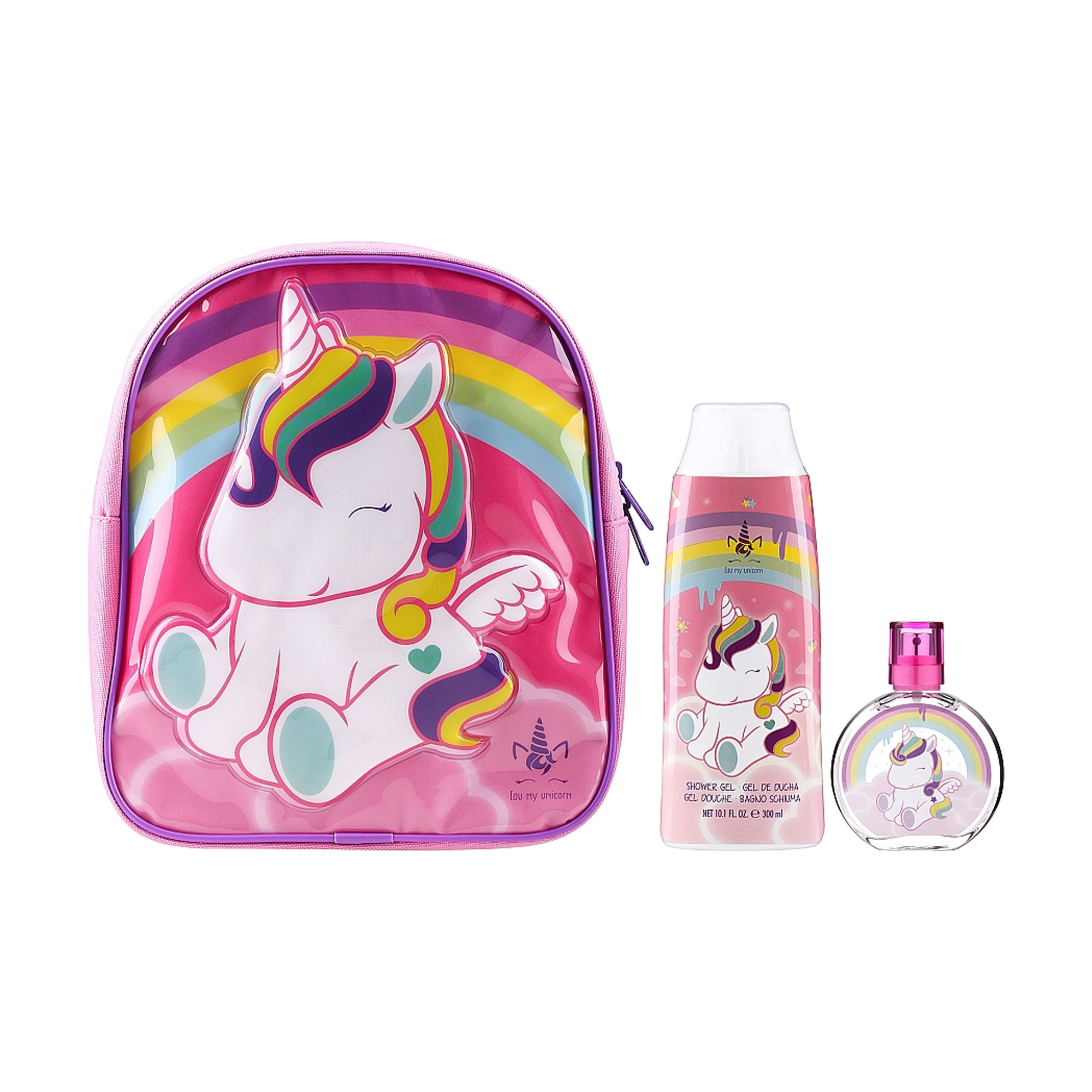 Парфумований набір для дівчат Air-Val International Eau My Unicorn (туалетна вода, 50 мл + гель для душу, 300 мл + рюкзак)
